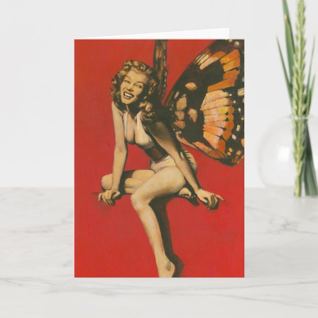 Vintage Fairy Greetings card (Front)