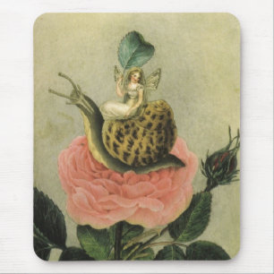Vintage - Fairy in a Garden, Mouse Pad
