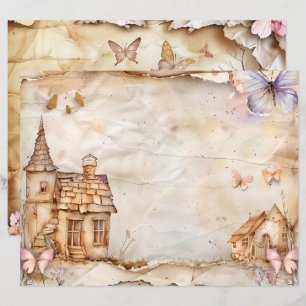 Vintage Fairy Junk Journal Scrapbook Paper
