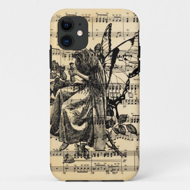 Vintage Fairy & Music Case-Mate iPhone Case (Back)
