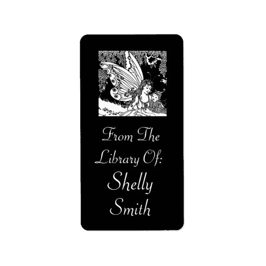 Vintage Fairy Reading Bookplate Stickers Gift