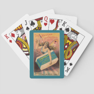 Vintage Fairy Soap Ad Illustration Playing Cards
