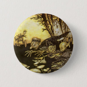 Vintage Fairy Tale, Band of Workmen by Rackham 2 Inch Round Button
