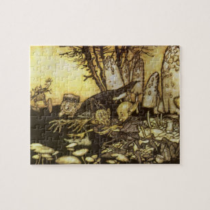 Vintage Fairy Tale, Band of Workmen by Rackham Jigsaw Puzzle