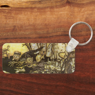Vintage Fairy Tale, Band of Workmen by Rackham Keychain
