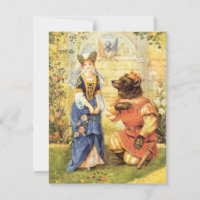 Vintage Fairy Tale Beauty and the Beast Invitation
