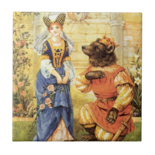 Vintage Fairy Tale, Beauty and the Beast Tile