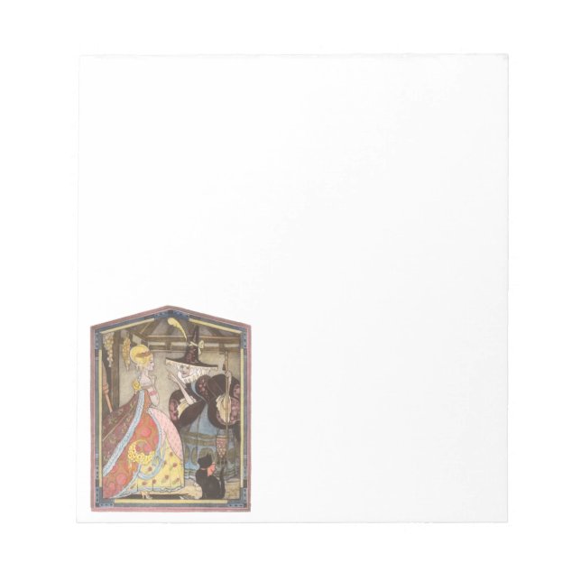 Vintage Fairy Tale, Cinderella and Fairy Godmother Notepad (Front)