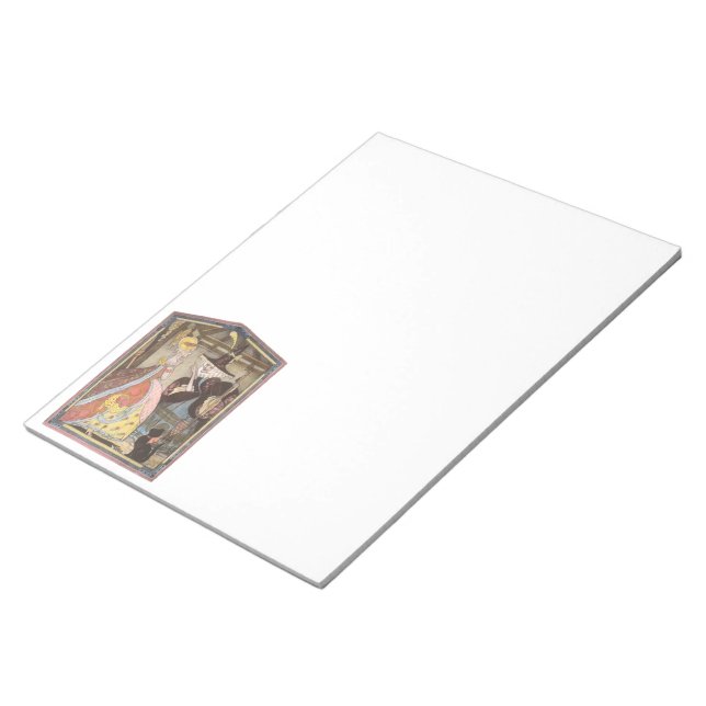 Vintage Fairy Tale, Cinderella and Fairy Godmother Notepad (Angled)