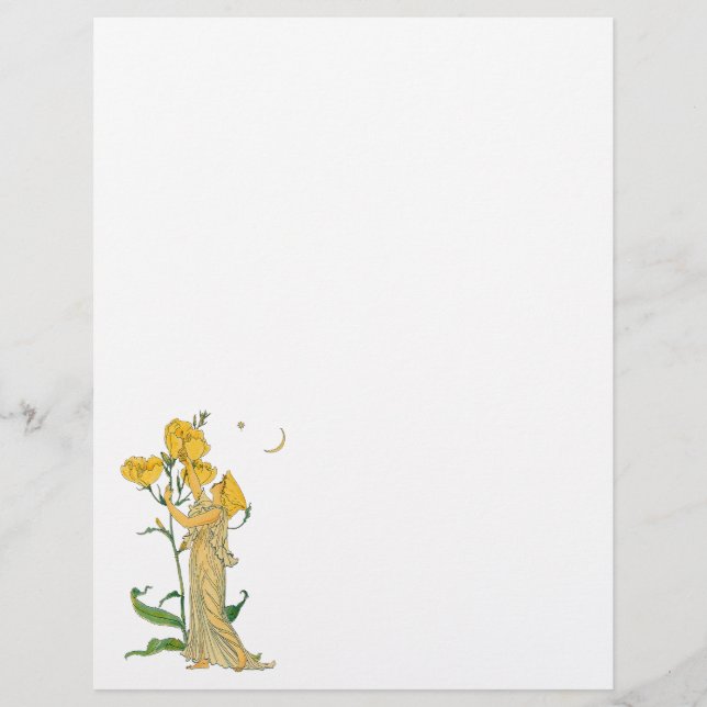 Vintage Fairy Tale, Evening Primrose, Walter Crane Flyer (Front)