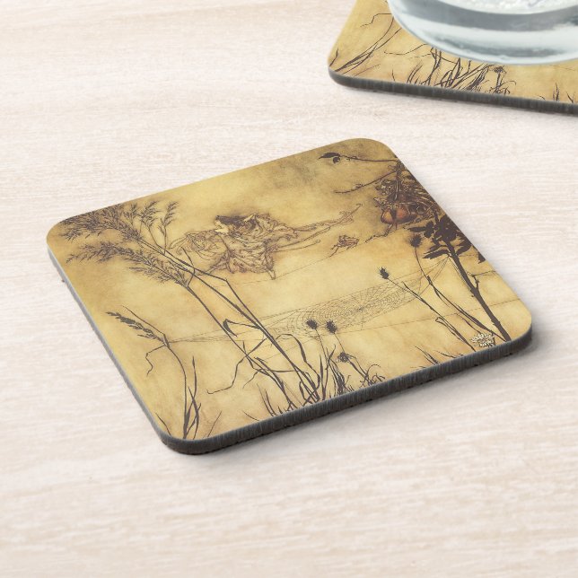 Vintage Fairy Tale, Fairy's Tightrope by Rackham Coaster (Left Side)