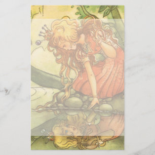 Vintage Fairy Tale, Frog Prince Princess by Pond Stationery