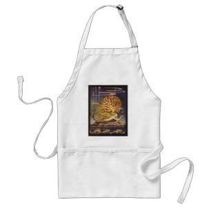 Vintage Fairy Tale, Little Mermaid in Ocean Coral Standard Apron
