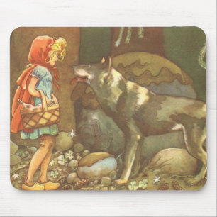 Vintage Fairy Tale, Little Red Riding Hood Mouse Pad
