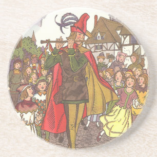 Vintage Fairy Tale Pied Piper of Hamelin by Hauman Coaster