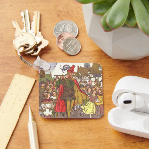 Vintage Fairy Tale Pied Piper of Hamelin by Hauman Keychain
