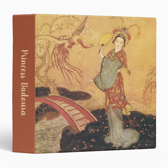 Vintage Fairy Tale Princess Badoura, Edmund Dulac Binder (Front/Spine)