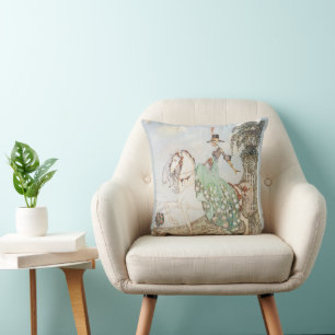 Vintage Fairy Tale, Princess Minette, Kay Nielsen Throw Pillow