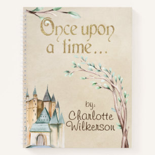 Vintage Fairy Tale Storybook with Custom Name Notebook