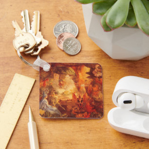 Vintage Fairy Tale The Captive Robin by Fitzgerald Keychain