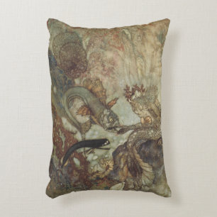 Vintage Fairy Tale, The Mermaid by Edmund Dulac Accent Pillow