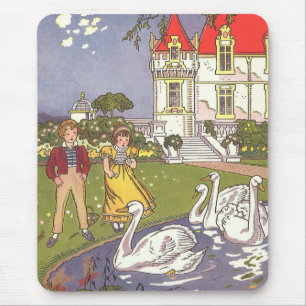 Vintage Fairy Tale, The Ugly Duckling by Hauman Mouse Pad