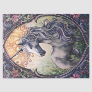 Vintage Fairy-tale Unicorn Watercolor Decoupage Tissue Paper