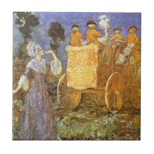Vintage Fairy Tales Cinderella and Fairy Godmother Tile