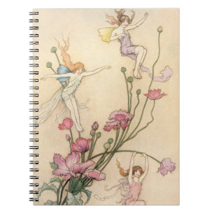 Vintage Fairy Tales, Three Spirits Filled With Joy Notebook