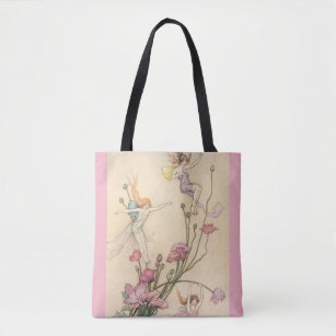 Vintage Fairy Tales, Three Spirits Filled With Joy Tote Bag