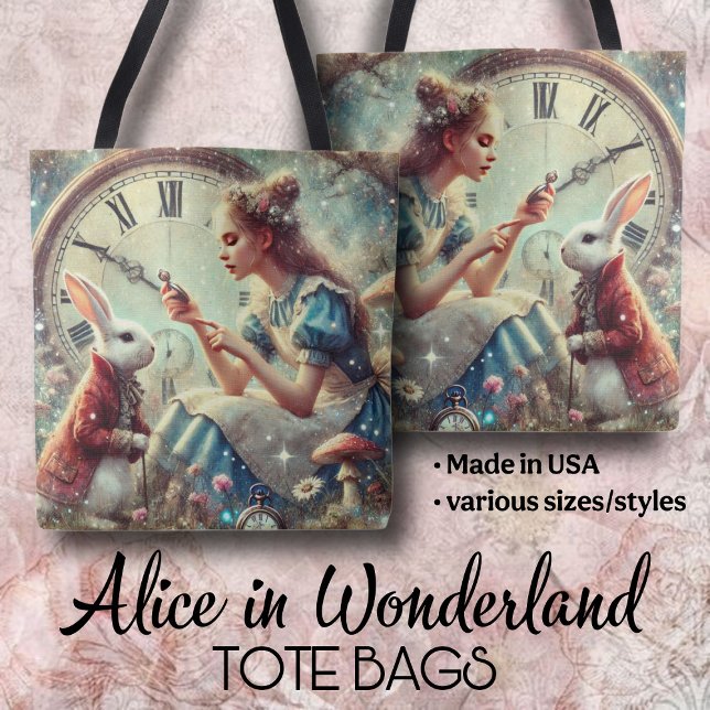 Vintage Fairytale Alice In Wonderland Tote Bag (Creator Uploaded)
