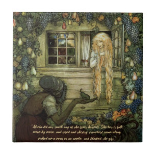 Vintage Fairytale Art Alvida’s Window Tile