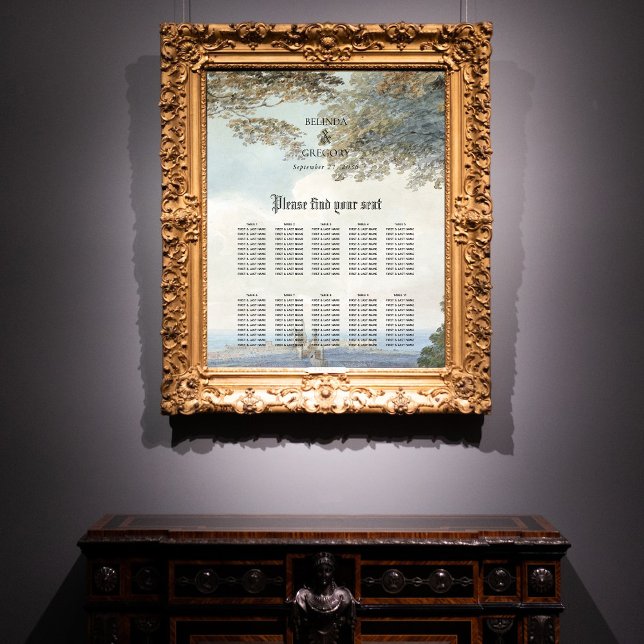 Vintage Fairytale Castle Forest Seating Chart (Vintage Fairytale Castle Forest Seating Chart)