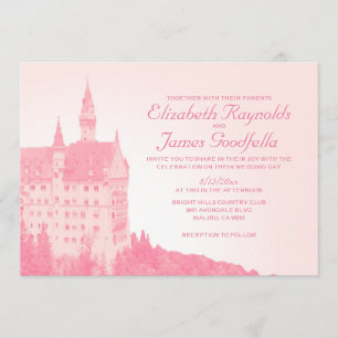 Vintage Fairytale Castle Wedding Invitations