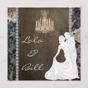 Vintage Fairytale Wedding  Invitation AUTHENTIC