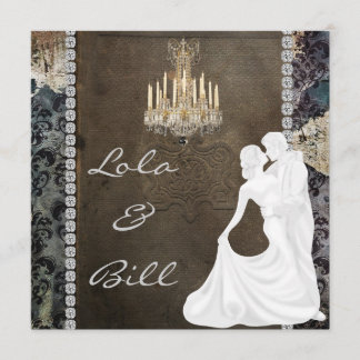 Vintage Fairytale Wedding Invitation AUTHENTIC