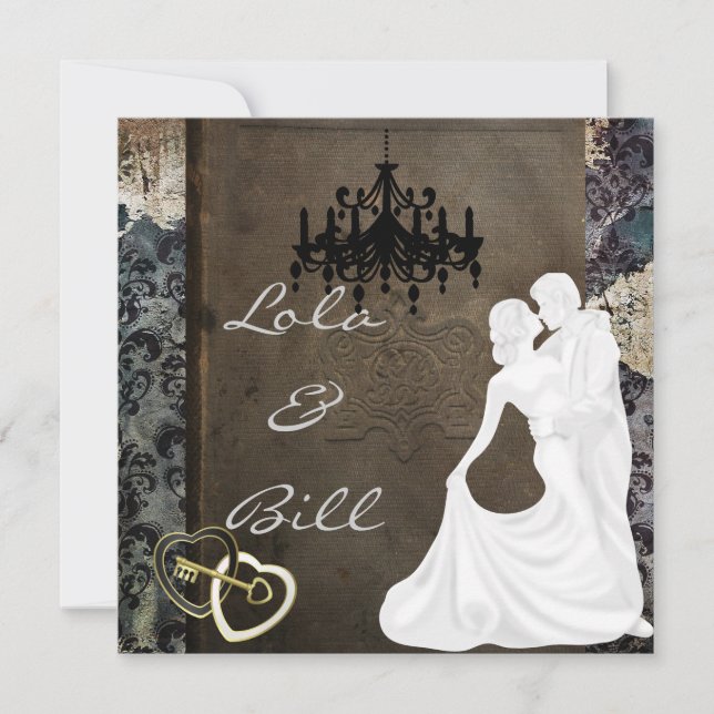 Vintage Fairytale Wedding  Invitation AUTHENTIC AN (Front)