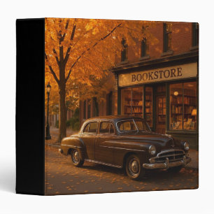 Vintage Fall/Autumn bookstore & car Binder