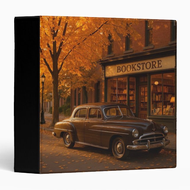 Vintage Fall/Autumn bookstore & car Binder (Front/Spine)