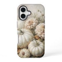 VINTAGE FALL PUMPKIN SCENE WITH FLOWERS