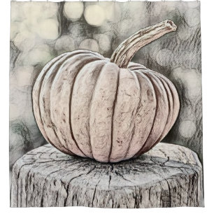 Vintage Fall pumpkins fall colours drawing 