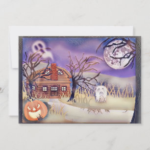Vintage Fall pumpkins fall colours watercolor Invitation