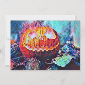 Vintage Fall pumpkins fall colours watercolor Invitation