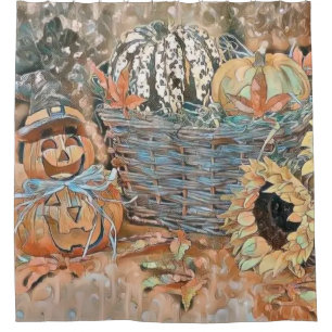 Vintage Fall pumpkins fall colours watercolor Sho