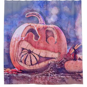 Vintage Fall pumpkins fall colours watercolor  Sho