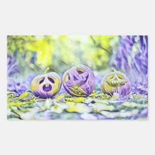 Vintage Fall pumpkins fall colours watercolor Squ Sticker