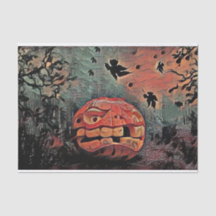 Vintage Fall pumpkins fall colours watercolor Tissue Paper