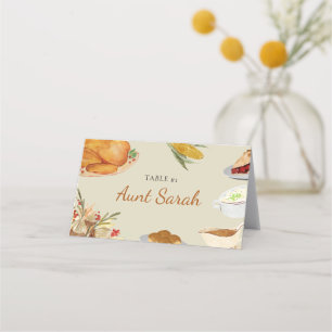 Vintage Fall Thanksgiving Dinner Table Placecards