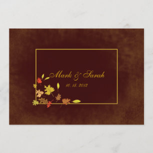 Vintage Falling Leaves Chocolate Invitation