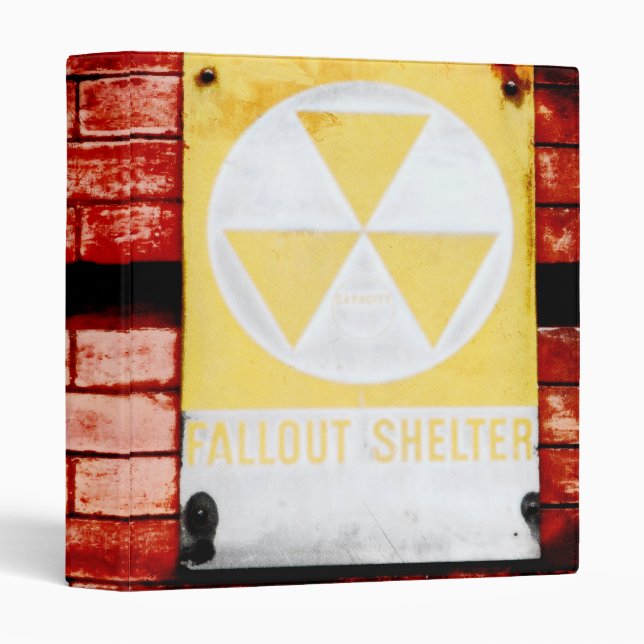 Vintage Fallout Shelter Grunge Avery Binder (Front/Spine)